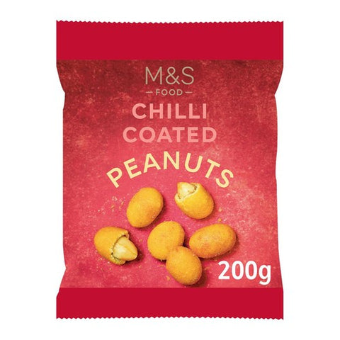 M&S Chilli Coated Peanuts 200g (Pack of 3)