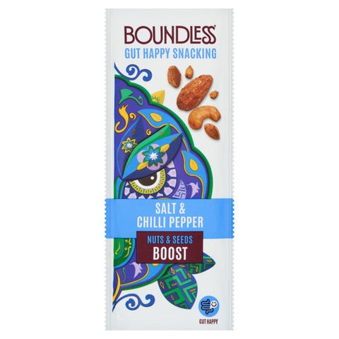 Boundless, Salt & Chilli Pepper, Nuts & Seeds Boost 25g (Pack of 3)