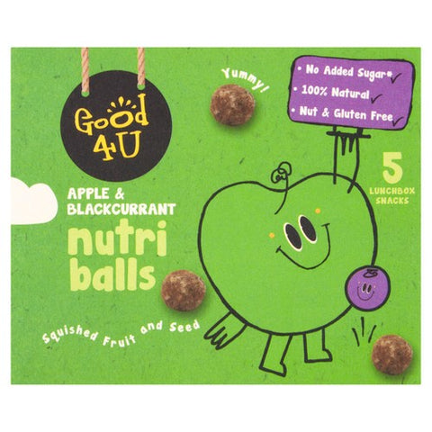 Good4u Nutri Balls Apple & Blackcurrant MULTIPACK 5 x 20g (Pack of 3)