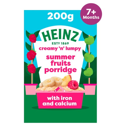 Heinz Summer Fruit Porridge Baby Food 7+ Months 200g (Pack of 3)