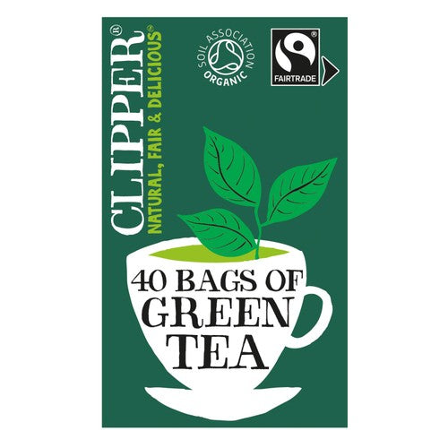 Clipper Organic & Fairtrade Green Tea 40's (Pack of 2)