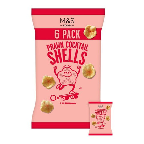 M&S Prawn Cocktail Shells Multipack 6 x 13g (Pack of 6 )