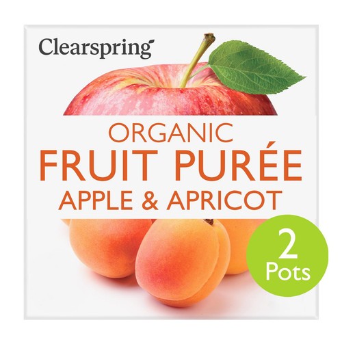 Clearspring Organic Apple & Apricot Dessert 2 x 100g (Pack of 2)