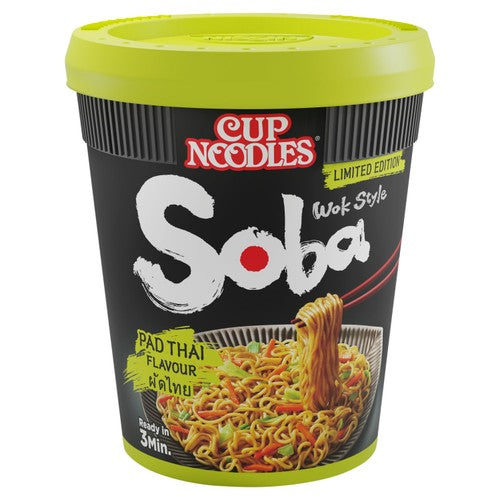 Nissin Soba Pad Thai Instant Wok Style Noodles Pot 90g (Pack of 3)