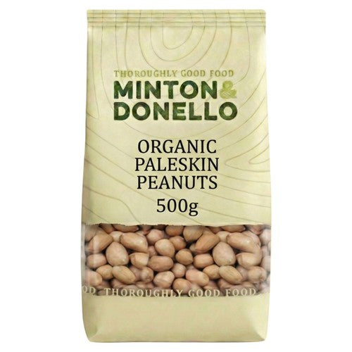 Minton & Donello Organic Peanuts Paleskin 500g (Pack of 3)