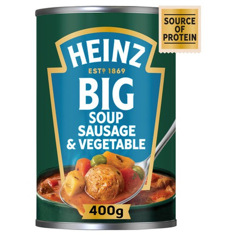 Heinz Big Soup Sausage & Vegetable 400g (Pack of 2)