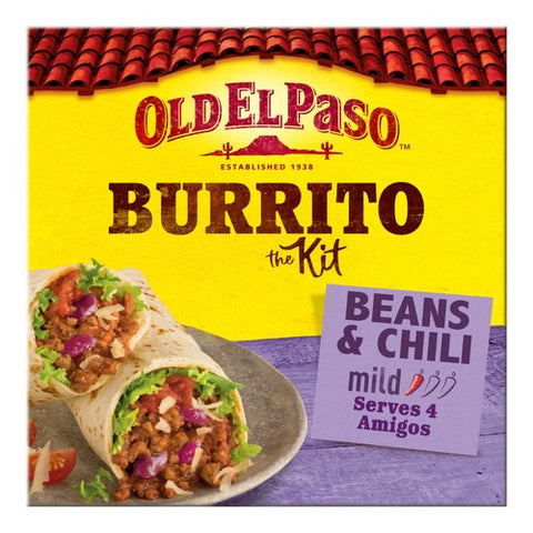 Old El Paso Mexican Beans & Beef Chili Mild Burrito Kit 620g (Pack of 2)