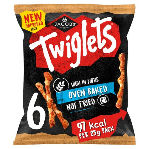 Jacob's Twiglets Original Snacks Multipack 6 x 23g (Pack of 3)
