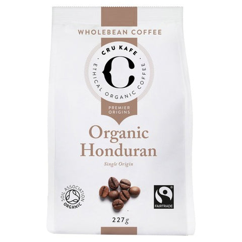 CRU Kafe Organic Fairtrade Honduran Coffee Beans 227g (Pack of 2)