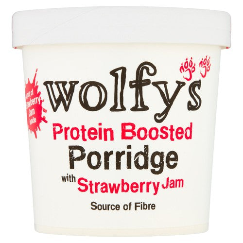 Wolfys Protein Boosted Porridge with Strawberry Jam 91g (Pack of 3)