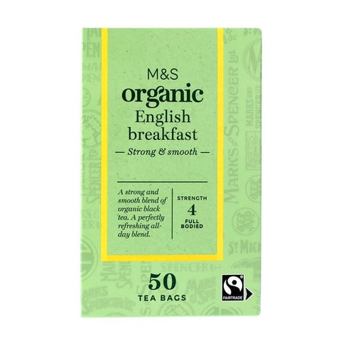 M&S Organic English Breakfast Teabags 50's (Pack of 2)
