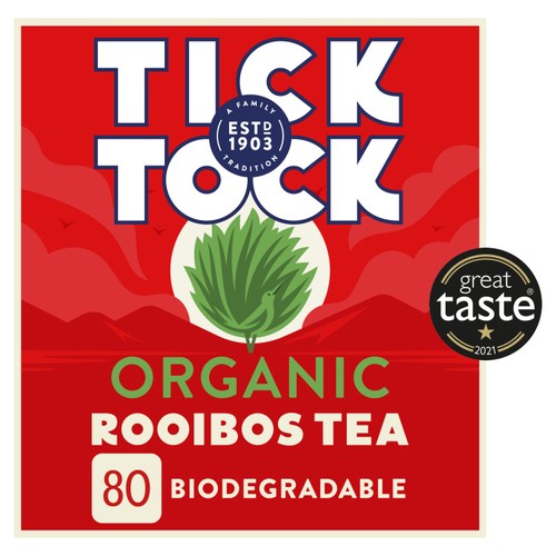 Tick Tock Organic Rooibos Tea Bags 80's (Pack of 2)