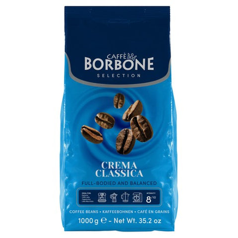 Caffe Borbone Crema Classica Intensity 8 Coffee Beans 1kg (Pack of 2)