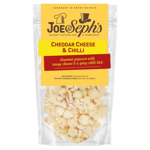Joe & Seph's Popcorn - Cheddar Cheese & Chilli 65g (Pack of 6)