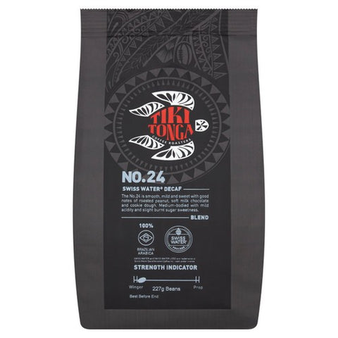 Tiki Tonga blend No.24 Decaf Whole Coffee Beans 227g (Pack of 2)