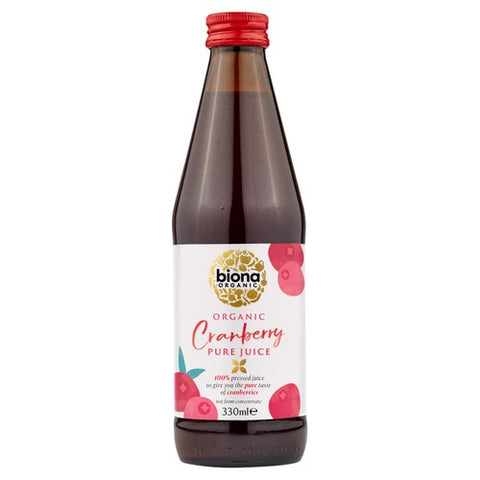 Biona Organic Pure Cranberry Super Juice 330ml (Pack of 2)