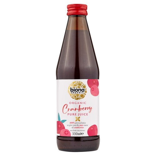 Biona Organic Pure Cranberry Super Juice 330ml (Pack of 2)