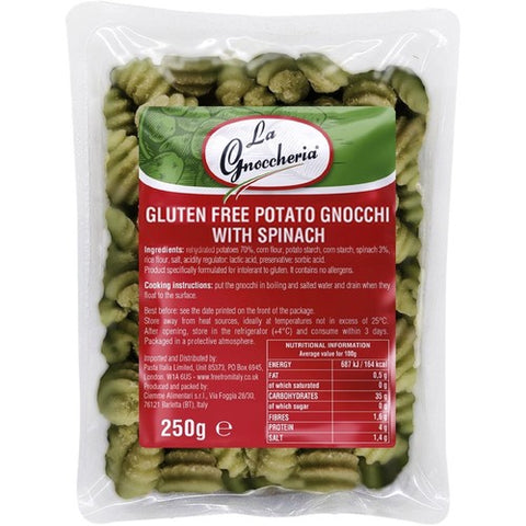 Ciemme Gluten Free Potato Gnocchi with Spinach 250g (Pack of 3)