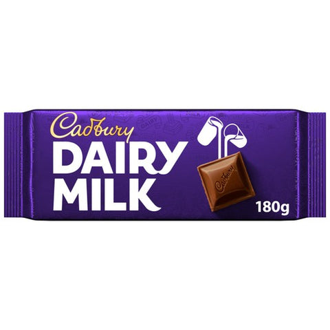 Cadbury Dairy Milk Chocolate Bar 180g (Pack of 3)