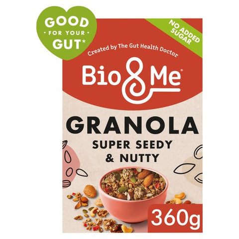 Bio&Me Granola Super Seedy & Nutty Gut-Loving Prebiotic 360g (Pack of 3)