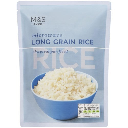 M&S Microwave Long Grain Rice 250g (Pack of 2)