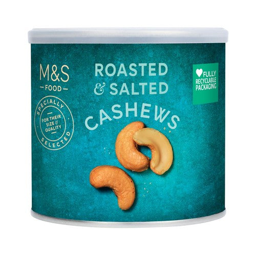M&S Roasted & Salted Cashew Tin 300g (Pack of 3)