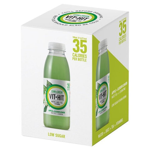 VITHIT Apple & Elderflower Vitamin Drink 4 x 500ml (Pack of 2)