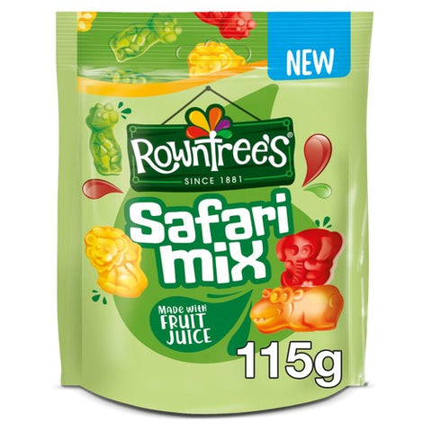 Rowntrees Safari Mix Pouch 115g (Pack of 3)