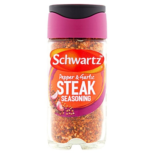 Schwartz Pepper & Garlic Steak Seasoning Jar 46g (Pack of 2)