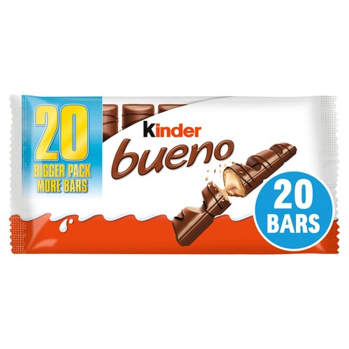 Kinder Bueno Milk Chocolate & Hazelnut Bars Multipack 10 x 43g (Pack of 3)