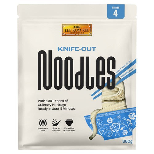 Lee Kum Kee Knife-Cut Noodles (4 portion) 360g (Pack of 3)