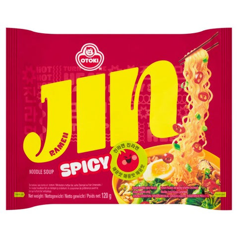 Ottogi Korean Jin Ramen Spicy Instant Noodles 120g (Pack of 2)