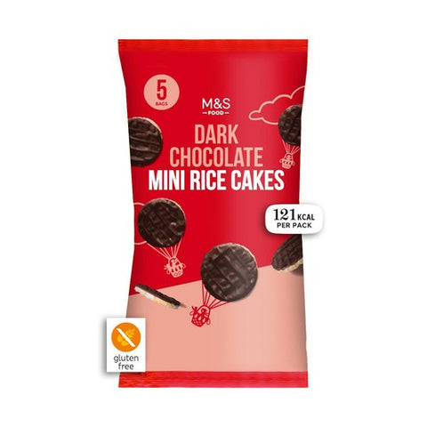 M&S Dark Chocolate Mini Rice Cakes 125g (Pack of 3)
