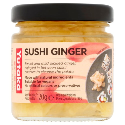 Yutaka 100% Natural Sushi Ginger 120g (Pack of 2)