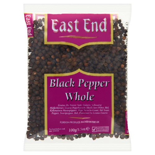 East End Black Pepper Whole 100g (Pack of 2)