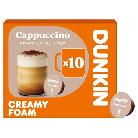 Dunkin Cappuccino Dolce Gusto Compatible Coffee Pods, 10 pods pack (Pack 3)