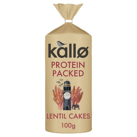 Kallo Protein Packed Lentil Cakes 100g (Pack of 6)