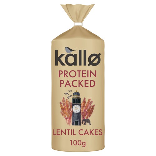 Kallo Protein Packed Lentil Cakes 100g (Pack of 6)