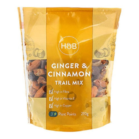Holland & Barrett Ginger & Cinnamon Trail Mix 210g (Pack of 3)