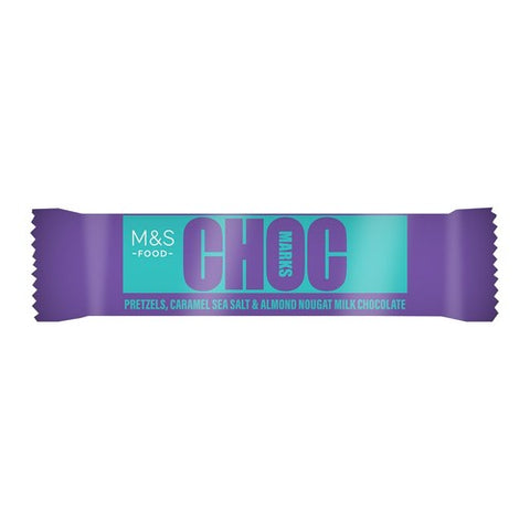 MS Choc Marks Pretzel, Caramel Sea Salt Almond Nougat Milk 50g (Pack 3)