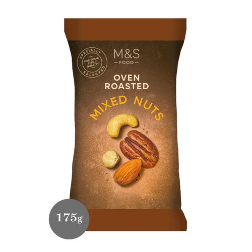 M&S Oven Roasted Mixed Nuts 175g (Pack of 3)