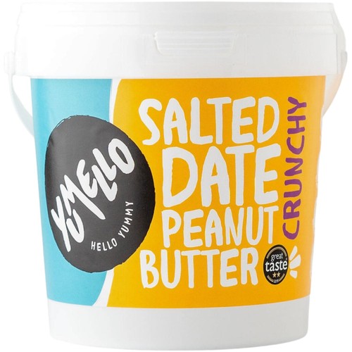 Yumello Crunchy Salted Date Peanut Butter 1kg (Pack of 2)
