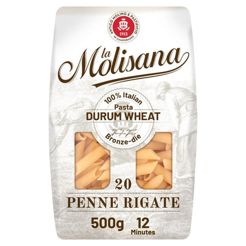 La Molisana Penne Rigate Pasta No.20 500g (Pack of 3)