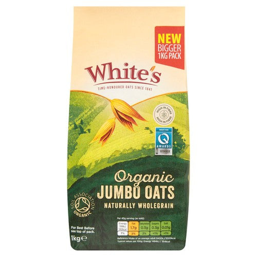 White's Organic Jumbo Oats 1kg (Pack of 3)