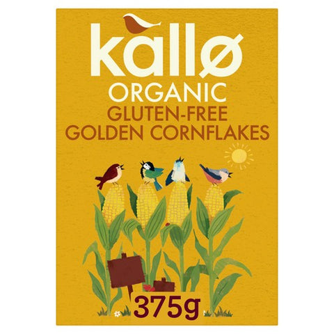 Kallo Gluten Free Organic Cornflakes 375g (Pack of 3)