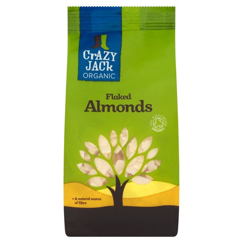 Crazy Jack Organic Flaked Almonds 100g (Pack of 3)