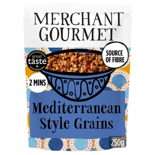 Merchant Gourmet Mediterranean-Style Grains with Tomato & Olive 250g (Pack of 3)