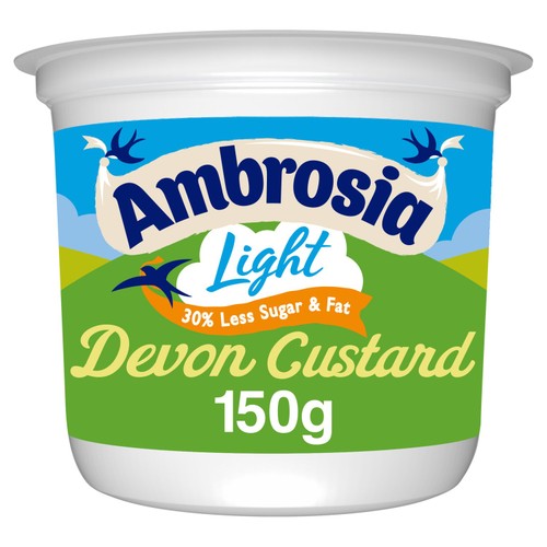 Ambrosia Low Fat Custard Dessert Snack Pot 150g (Pack of 2)