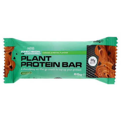H&B Precision Engineered Plant Protein Bar Caramel & Pretzel 65g (Pack of 3)