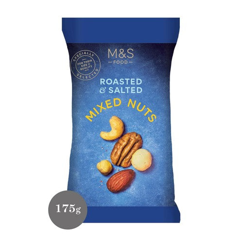 M&S Roasted & Salted Mixed Nuts 175g (Pack of 3)